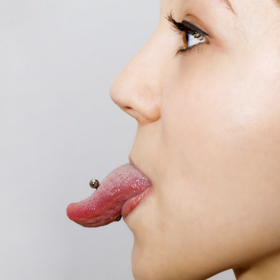 tongue piercing